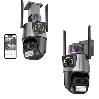 Câmera Dupla Smart WIFI C/ Alarme e Sensor (caixa maior) / CAMERA EXTERNA Aplicativo YOOSEE
