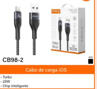 Cabo USB IOS 20w 1M A’gold