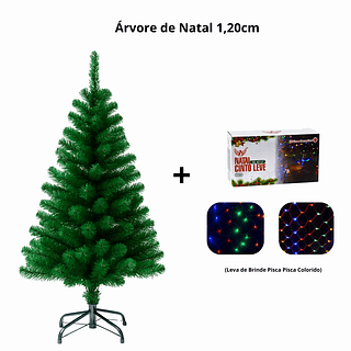 Arvore de natal 120CM + Pisca Pisca Colorido✨ AL-4717