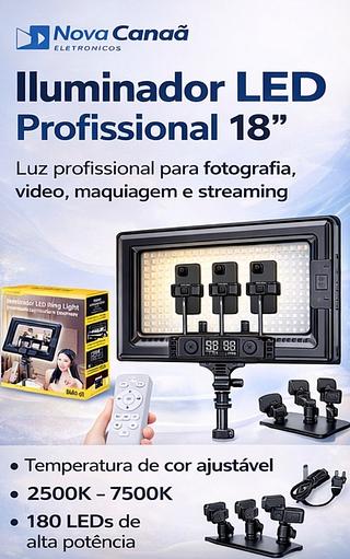 Ring light 3 suportes para celular 18 '' SEM TRIPE