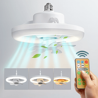 Luminária LED com Ventilador 50W 5 pás