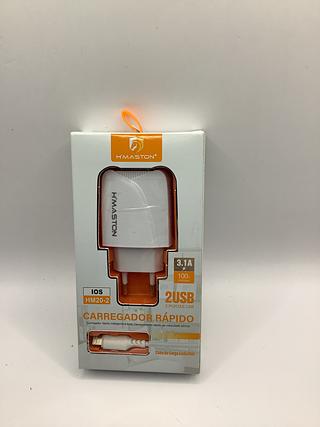 PROMOÇÃO: Carregador rápido 2 USB IOS 3.1 H’MASTON
