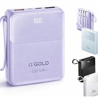 POWER BANK TURBO COM QUATRO CABO SAIDAS 10000MAH 22.5W(1N-4)