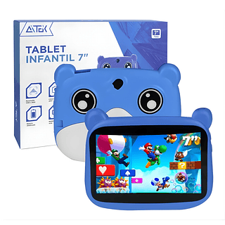 Tablet Infantil 7" 4GB de RAM/ 64GB de memoria Com Capa de Plástico (CORES VARIADAS)