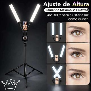Ring Light Luminária Led Braço Duplo COM TRIPE2.1m