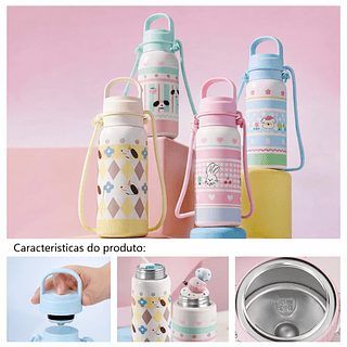 Garrafa Infantil Fofa com Alça Lateral 700ML
