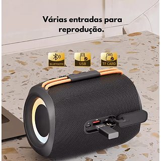 Caixa de som IPX4 tamanho reduzido 50W