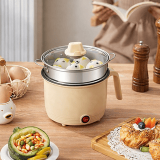 Panela Elétrica Multifuncional 2 em 1 com Cozimento e Vapor 1,8L