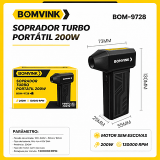 Soprador intense turbo portatil 200W