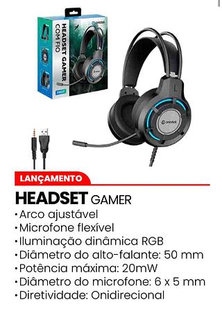 Headset gamer com fio