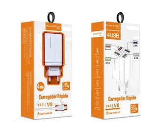 Carregador H’MASTON pro 4usb 9.1A V8