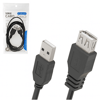 Cabo extensor USB Macho x Fêmea 2 metros It-Blue
