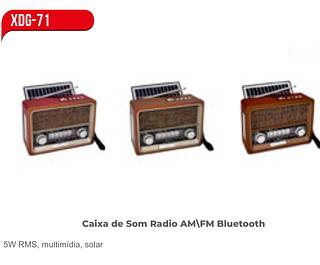 Caixa de som rádio solar box