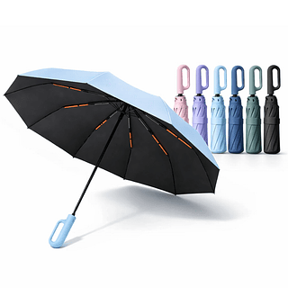 Guarda chuva Automático Proteção Solar UV Dobrável Anel de Fivela Pendurável