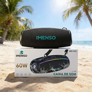 Caixa De Som Bluetooth Imenso Ims-x23 60w 4000mah Rgb Preto