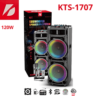 Caixa de som GRANDE com microfone karaoke 120W