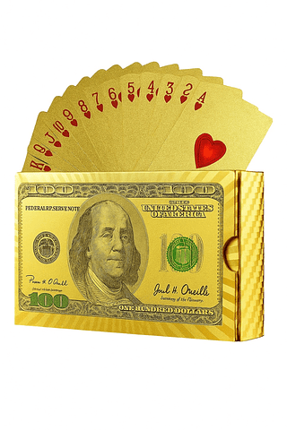 Baralho 100 Dolares Profissional Dourado (SEM GARANTIA)
